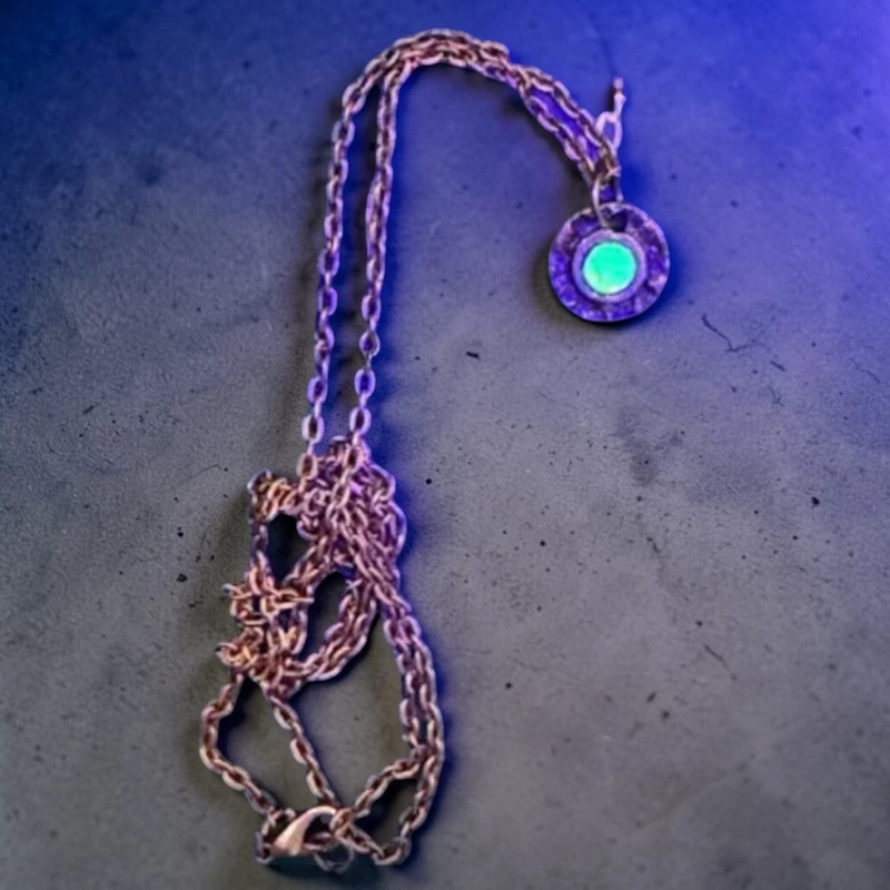 Copper Artifact Uranium Glass Necklace