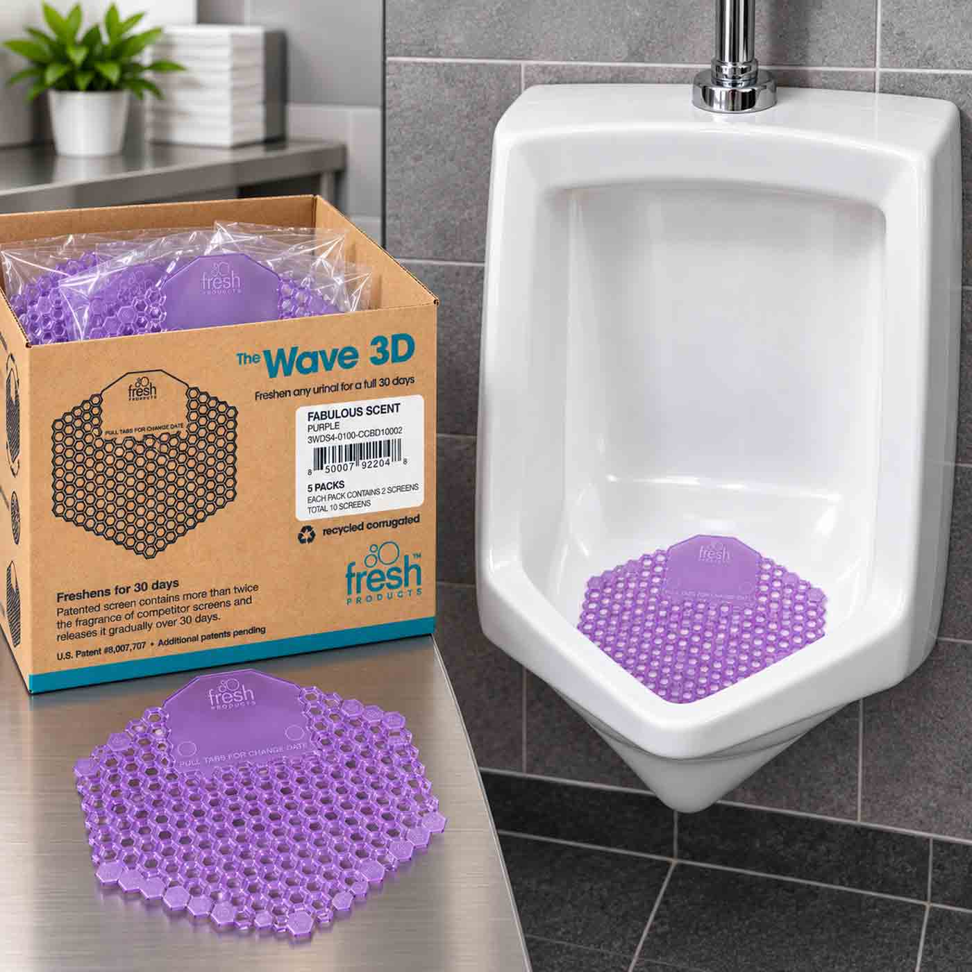 Urinal Screen Fabulous Scent Purple Wave3D 5/2