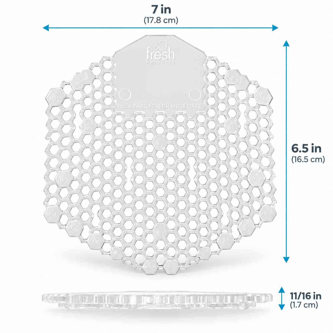 Urinal Screen Mango Clear Wave3D 5/2
