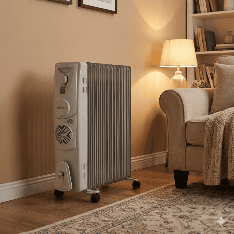 "Usha 2500 Watt 11-Fin Oil Filled Radiator Model 4211 F"