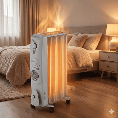 Portable Usha 4209 F PTC OFR heater for home winter heating. Portable Usha 4209 F PTC OFR heater for home winter heating.