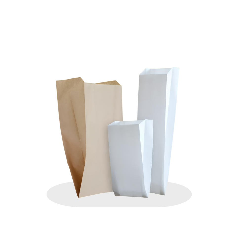 PAPER BAG V BOTTOM - BROWN