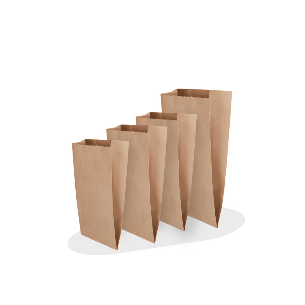 PAPER BAG V BOTTOM - BROWN