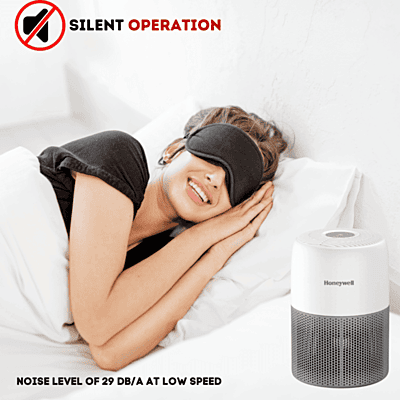 Honeywell Air Touch V1 Value Series unit with air quality indicator lights on.