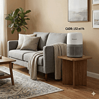 Sleek design of the Honeywell Air Touch V1 air purifier removing dust.