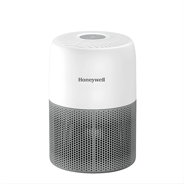 Front view of the white Honeywell Air Touch V1 Value Series Air Purifier.