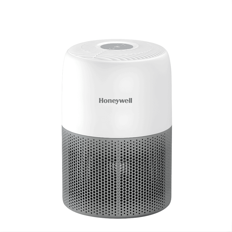 Front view of the white Honeywell Air Touch V1 Value Series Air Purifier.