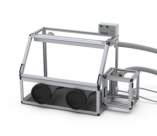 Glove Box Pure with Transfer Chamber | SICCO Glove Box Pure with Transfer Chamber | SICCO