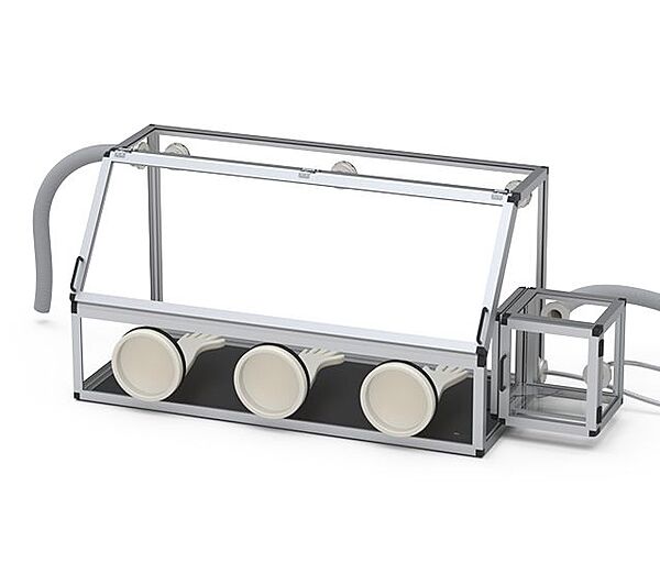 Glove Box Trio with Transfer Chamber | SICCO Glove Box Trio with Transfer Chamber | SICCO