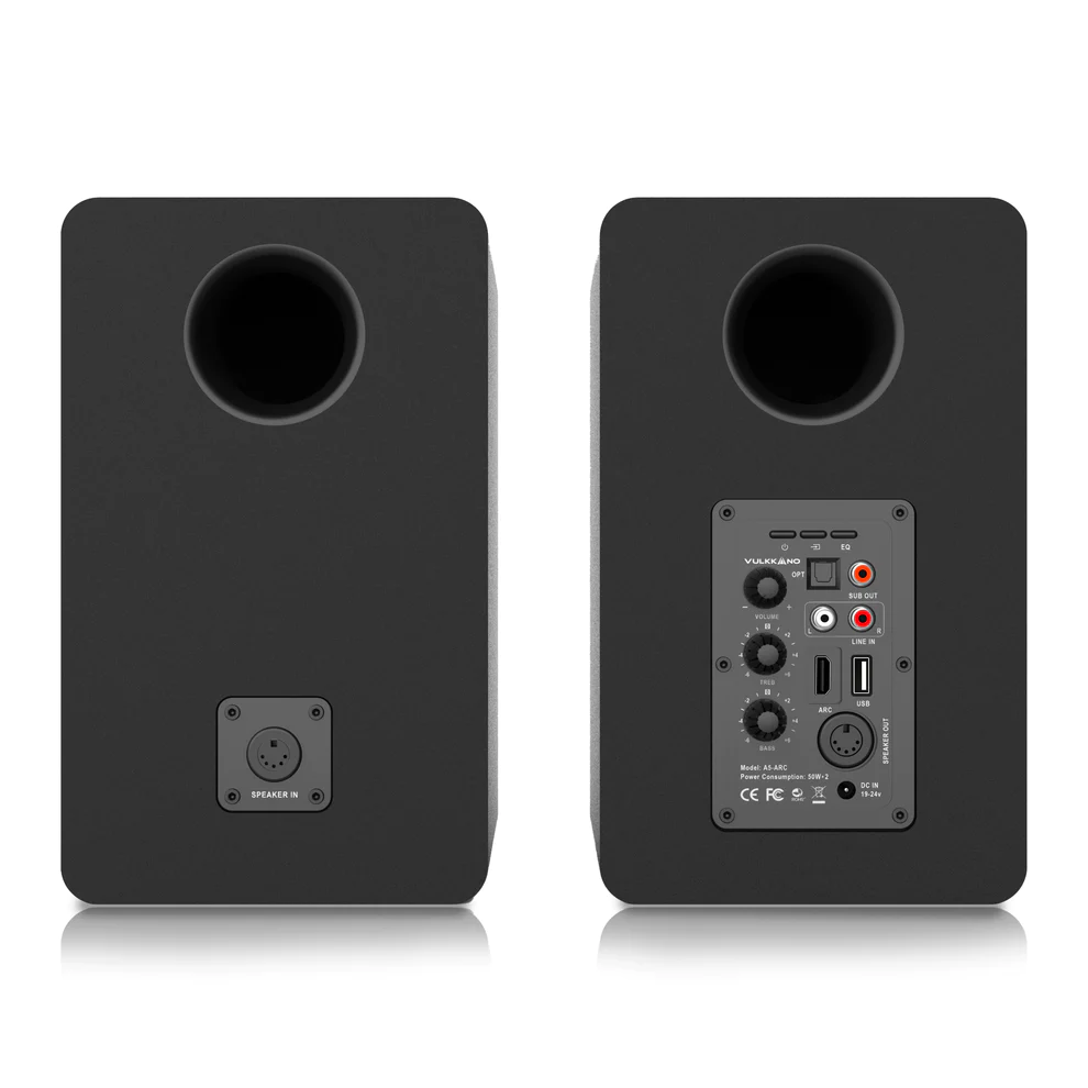 VULKKANO A5 ARC Black Active Bookshelf Speakers