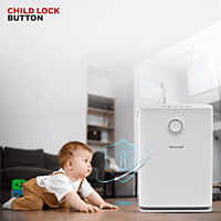 Compact Honeywell Air Touch V3 unit standing on a wooden floor. Compact Honeywell Air Touch V3 unit standing on a wooden floor.