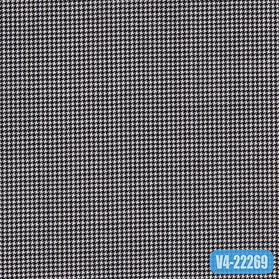 TM-124 WHITE WITH BLACK HOUNDSTOOTH