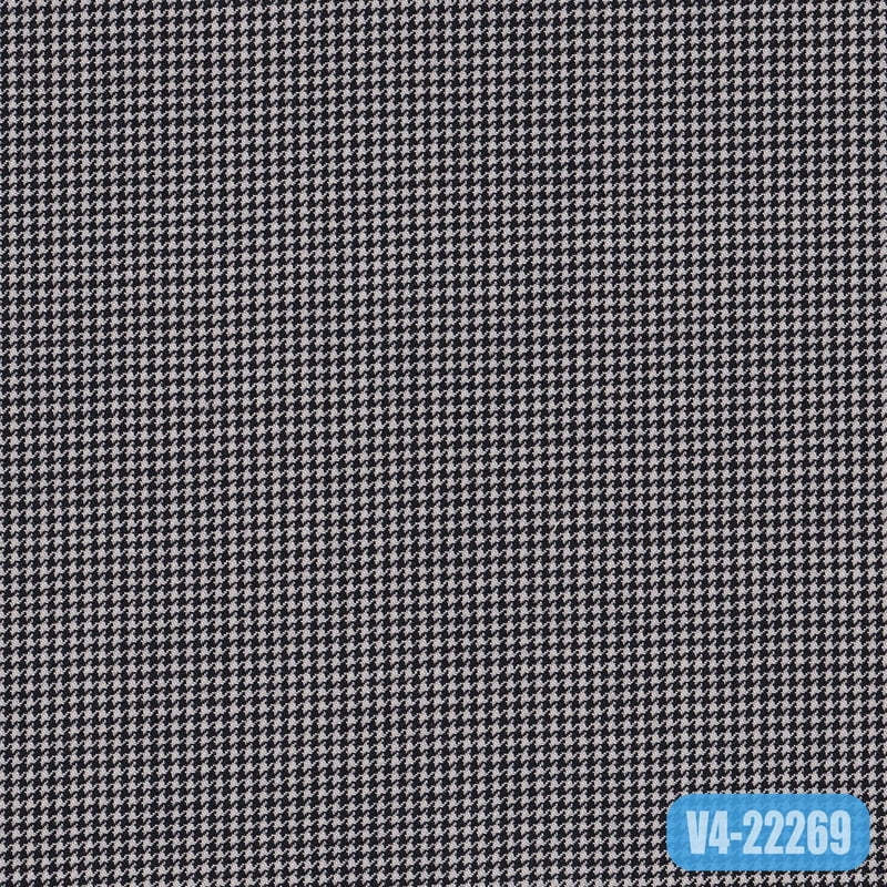 V TM-124 WHITE WITH BLACK HOUNDSTOOTH V TM-124 WHITE WITH BLACK HOUNDSTOOTH