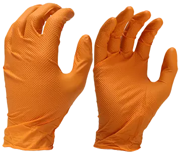 8 Mil Orange Nitrile Gloves, Powder Free-Large-Case 1000