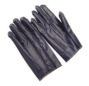 Cut and sewn Nitrile, slip-on style, perforated back, ladies