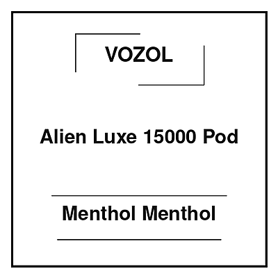 Vozol Alien Luxe 15000 Pod Menthol Menthol