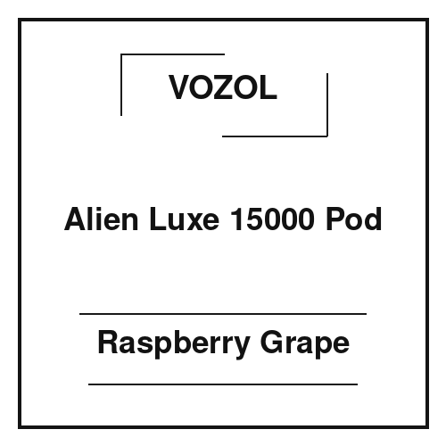 Vozol Alien Luxe 15000 Pod Raspberry Grape Vozol Alien Luxe 15000 Pod Raspberry Grape