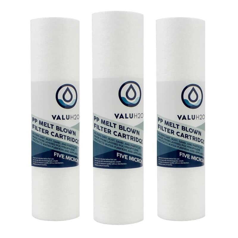Value H2O 10inch Slimline Sediment Water Filter 5 mic (3 Pack) Value H2O 10inch Slimline Sediment Water Filter 5 mic (3 Pack)