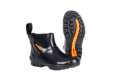Shova Black Chelsea Ankle Gumboot