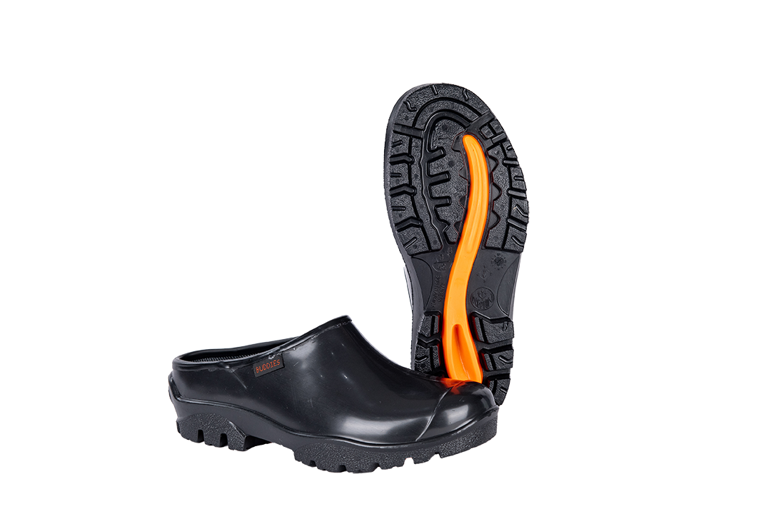 Shova Black Slip-on Clog