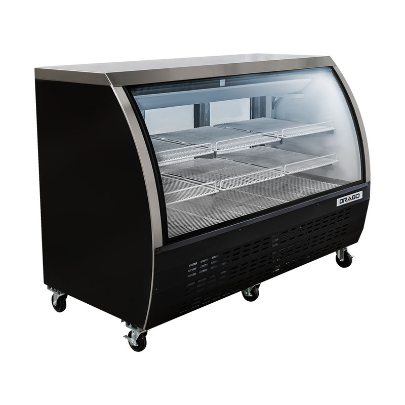 Vitrina cremera de 2 metros cubierta en inoxidable