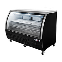 Vitrina cremera de 2 metros cubierta en inoxidable