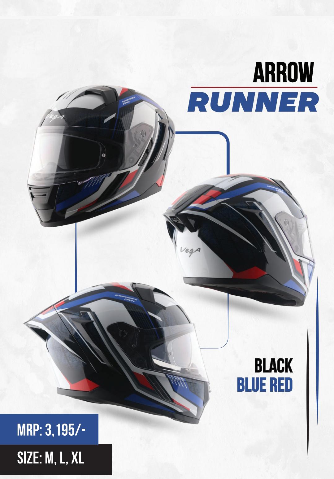 VEGA ARROW DV DX RUNNER BLACK/BLUE RED C/V (L) VEGA ARROW DV DX RUNNER BLACK/BLUE RED C/V (L)