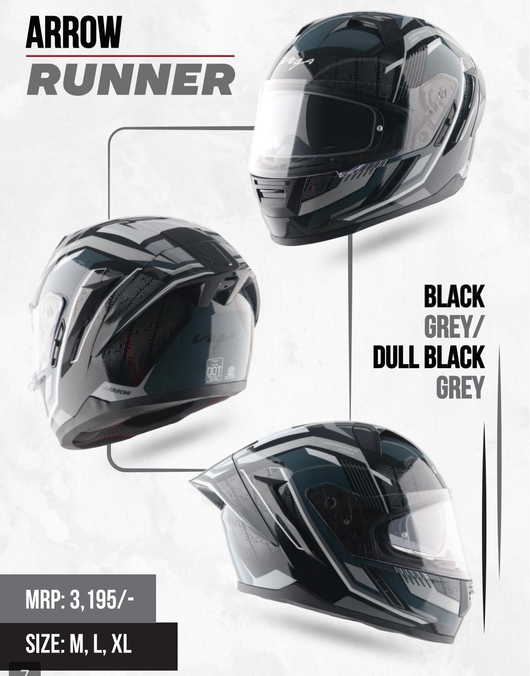 VEGA ARROW DV DX RUNNER BLACK/GREY C/V (L) VEGA ARROW DV DX RUNNER BLACK/GREY C/V (L)