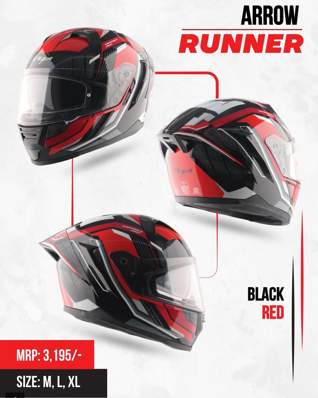 VEGA ARROW DV DX RUNNER BLACK/RED C/V (L) VEGA ARROW DV DX RUNNER BLACK/RED C/V (L)