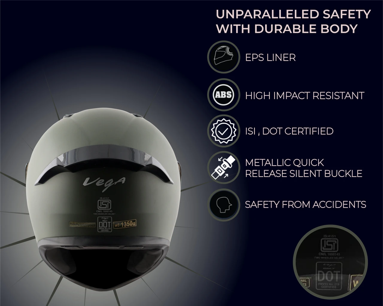 VEGA BOLT DULL BATTLE GREEN M/V (M)