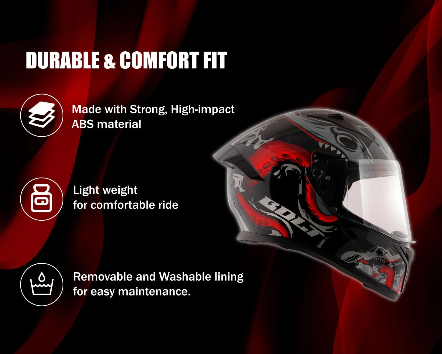 VEGA BOLT OCTOPUS BLACK RED M/V (L) VEGA BOLT OCTOPUS BLACK RED M/V (L)