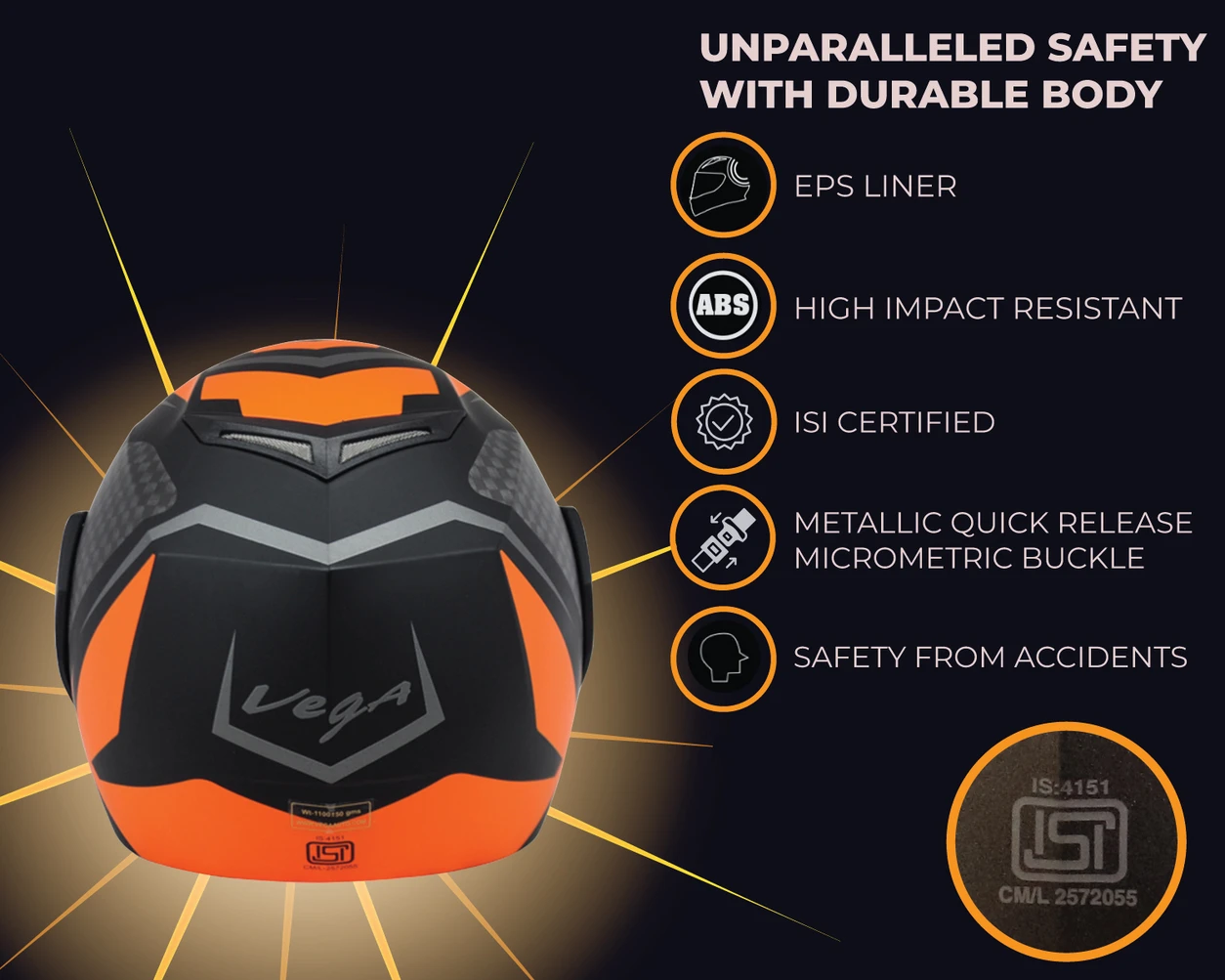 VEGA CRUX DX CHECKS DULL BLACK ORANGE C/V (L) VEGA CRUX DX CHECKS DULL BLACK ORANGE C/V (L)