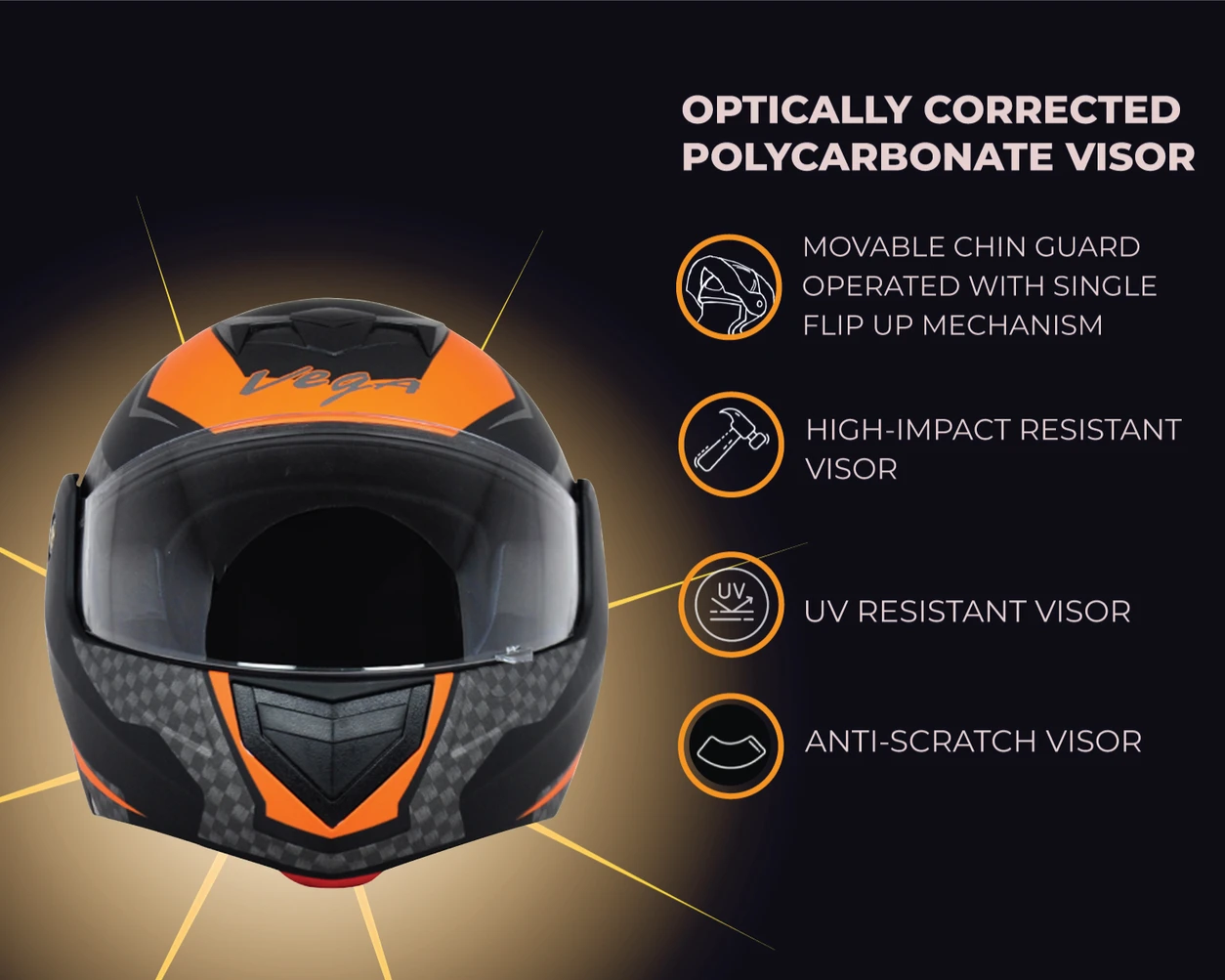 VEGA CRUX DX CHECKS DULL BLACK ORANGE C/V (M) VEGA CRUX DX CHECKS DULL BLACK ORANGE C/V (M)