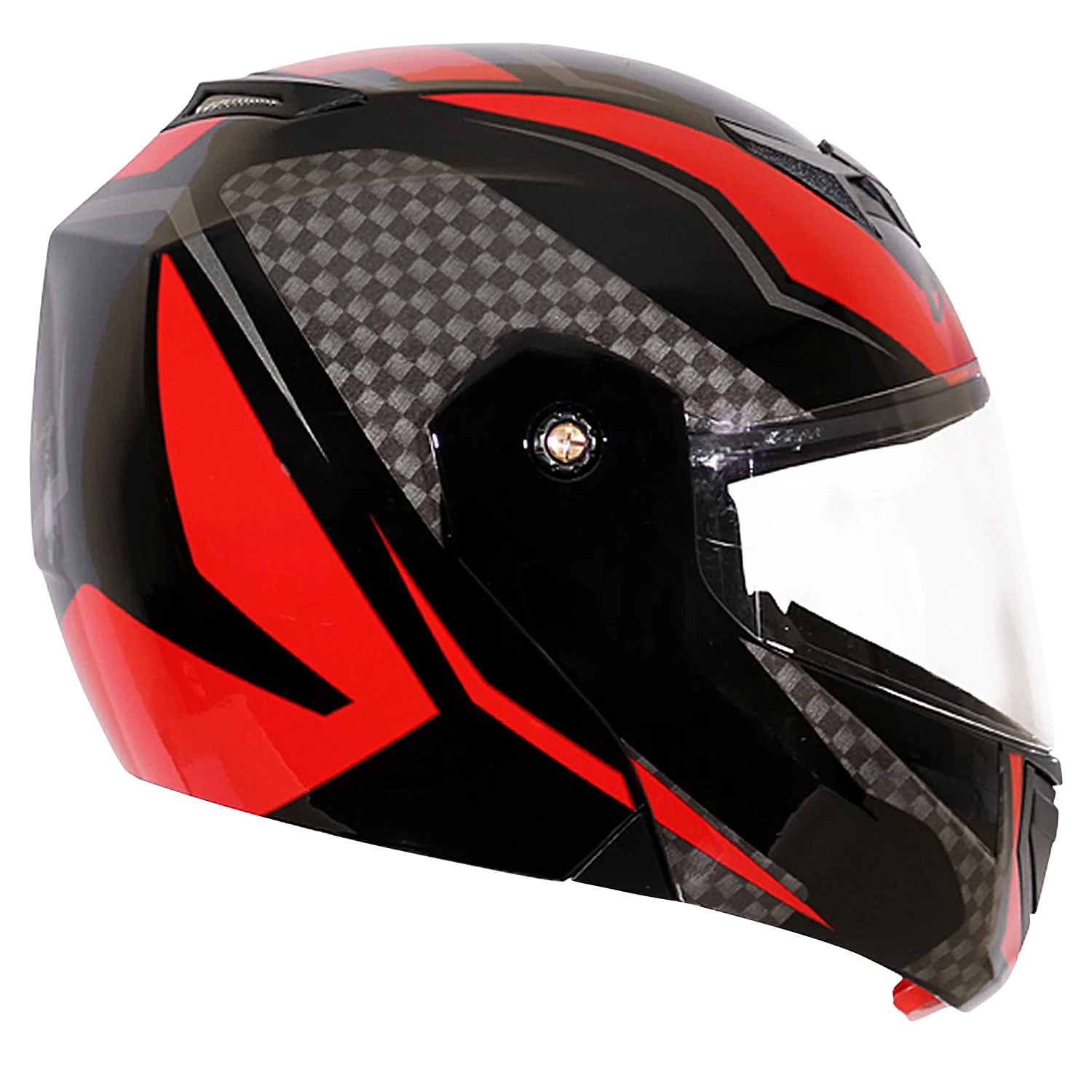VEGA CRUX DX CHECKS DULL BLACK RED L VEGA CRUX DX CHECKS DULL BLACK RED L