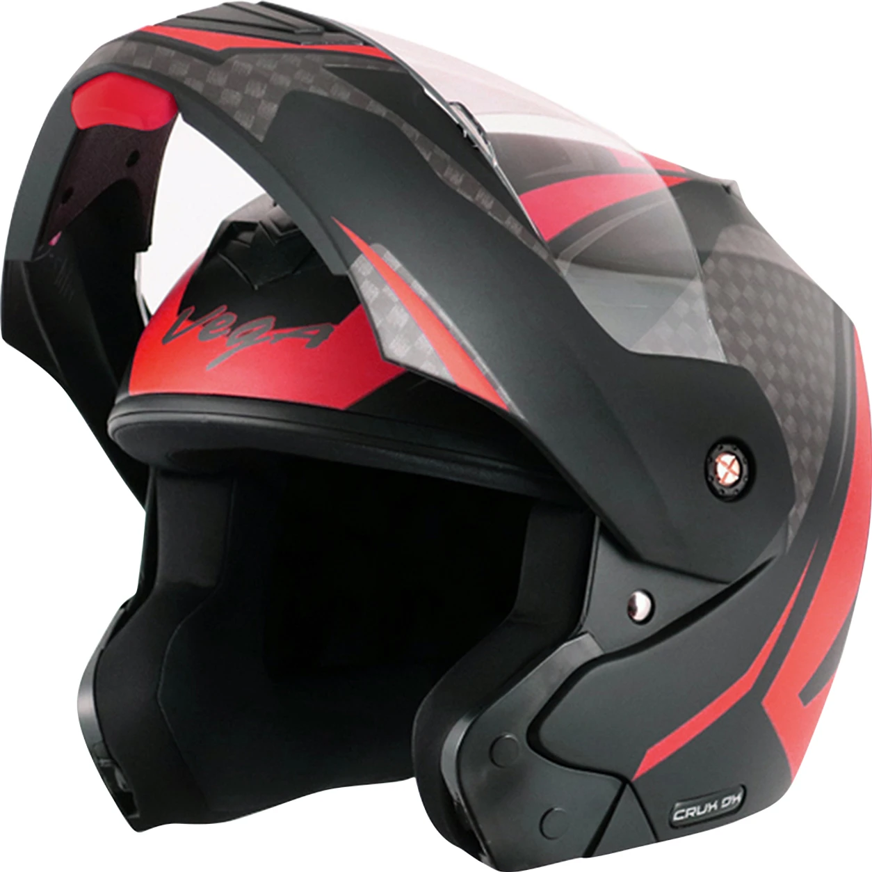 VEGA CRUX DX CHECKS DULL BLACK RED C/V (M) VEGA CRUX DX CHECKS DULL BLACK RED C/V (M)