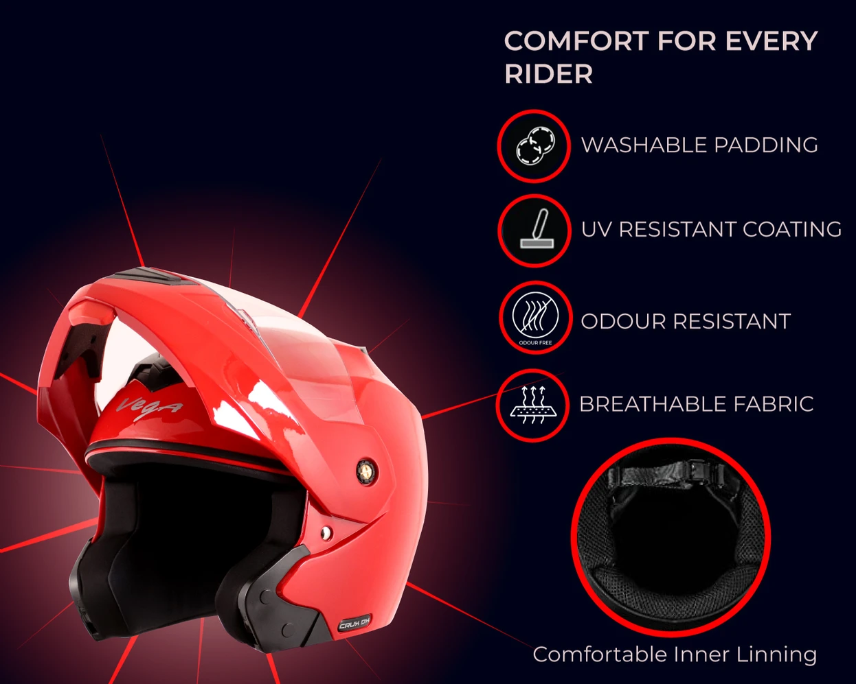 VEGA CRUX DX RED M VEGA CRUX DX RED M
