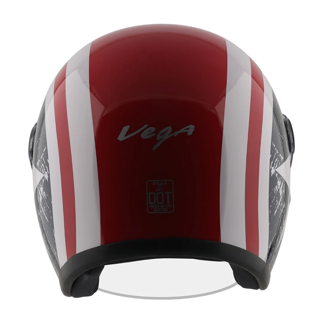 VEGA JET LONG VISOR CAPTAIN DULL RED M.BLUE C/V (L)
