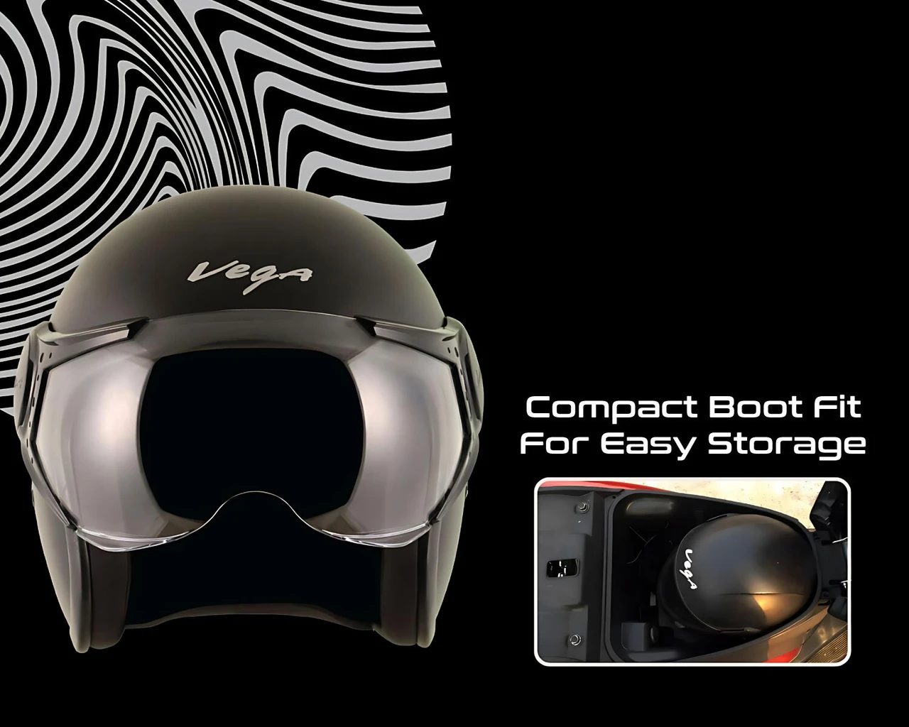 VEGA JET STAR W/VISOR DULL BLACK SILVER C/V (L) VEGA JET STAR W/VISOR DULL BLACK SILVER C/V (L)