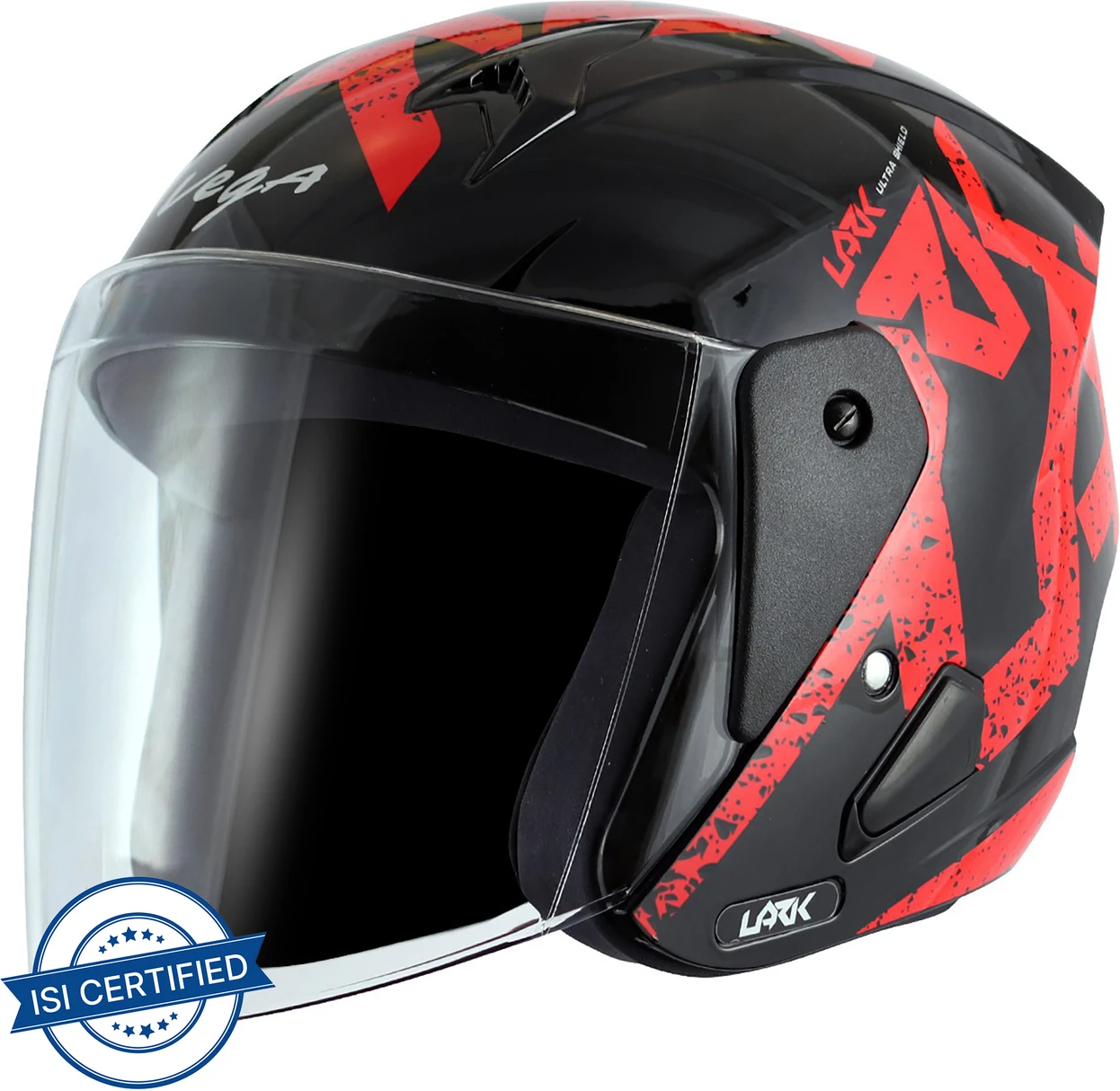 VEGA LARK VICTOR DULL BLACK RED C/V (L)