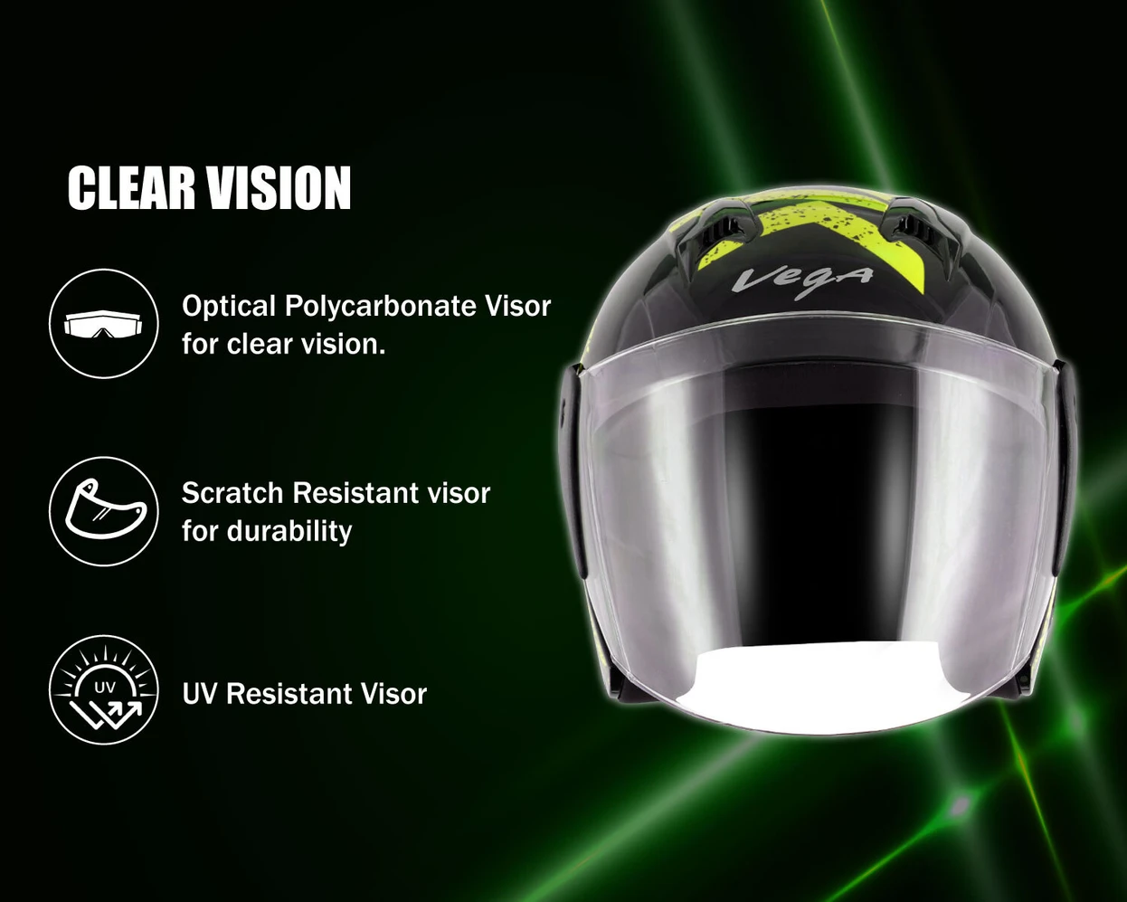 VEGA LARK VICTOR DULL BLACK NEON YELLOW C/V (M) VEGA LARK VICTOR DULL BLACK NEON YELLOW C/V (M)