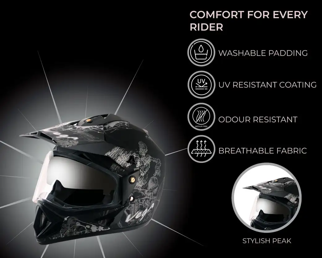 VEGA OFF ROAD DV SKETCH DULL BLACK SILVER L VEGA OFF ROAD DV SKETCH DULL BLACK SILVER L