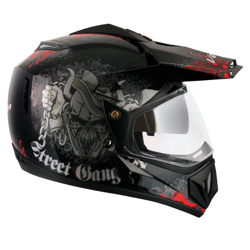 VEGA OFFROAD D/V GANGSTER DULL BLACK RED (L) VEGA OFFROAD D/V GANGSTER DULL BLACK RED (L)