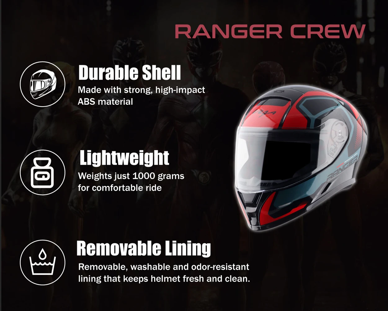 VEGA RANGER DX CREW BLACK RED C/V (M)
