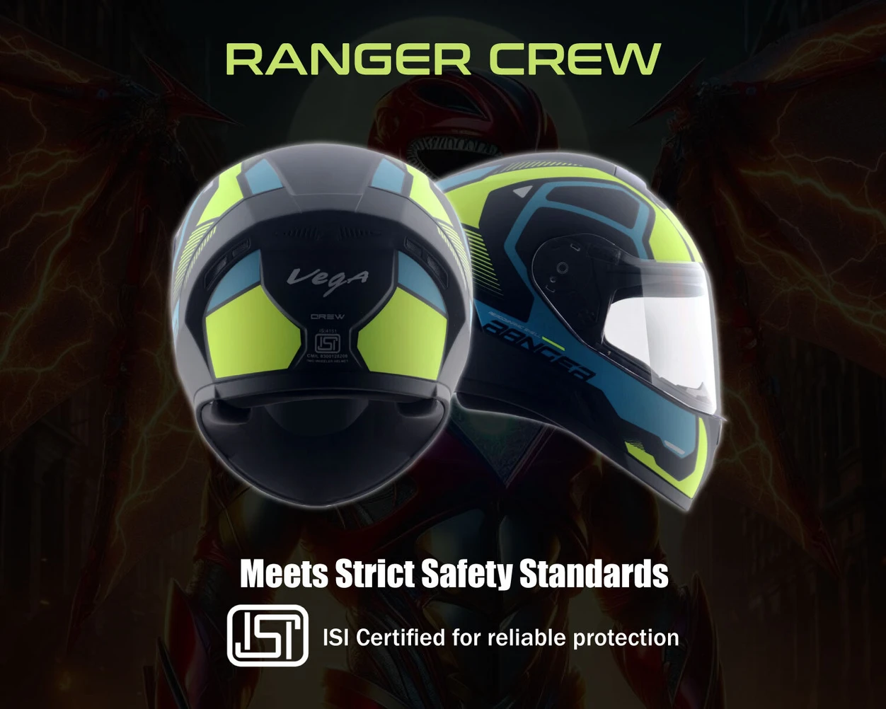 VEGA RANGER DX CREW DULL BLACK NEON YELLOW C/V (L) VEGA RANGER DX CREW DULL BLACK NEON YELLOW C/V (L)