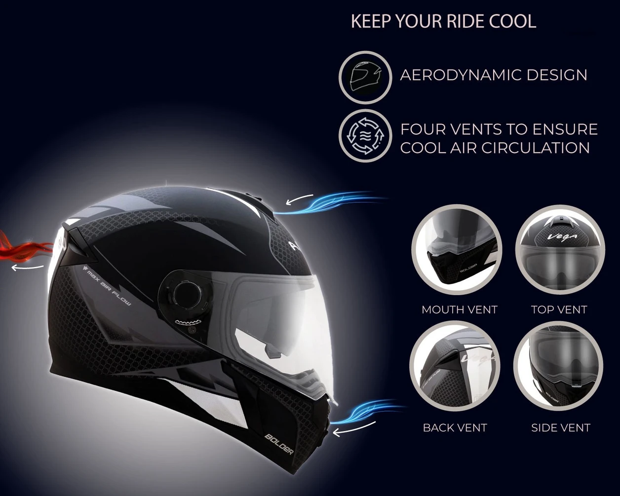 VEGA RYKER D/V BOLDER DULL BLACK SILVER M VEGA RYKER D/V BOLDER DULL BLACK SILVER M