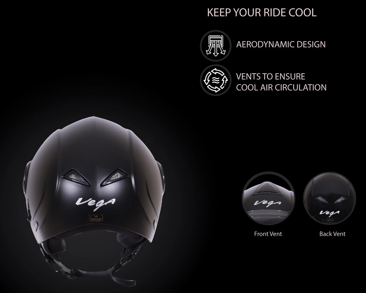VEGA VERVE DULL BLACK C/V (M) VEGA VERVE DULL BLACK C/V (M)
