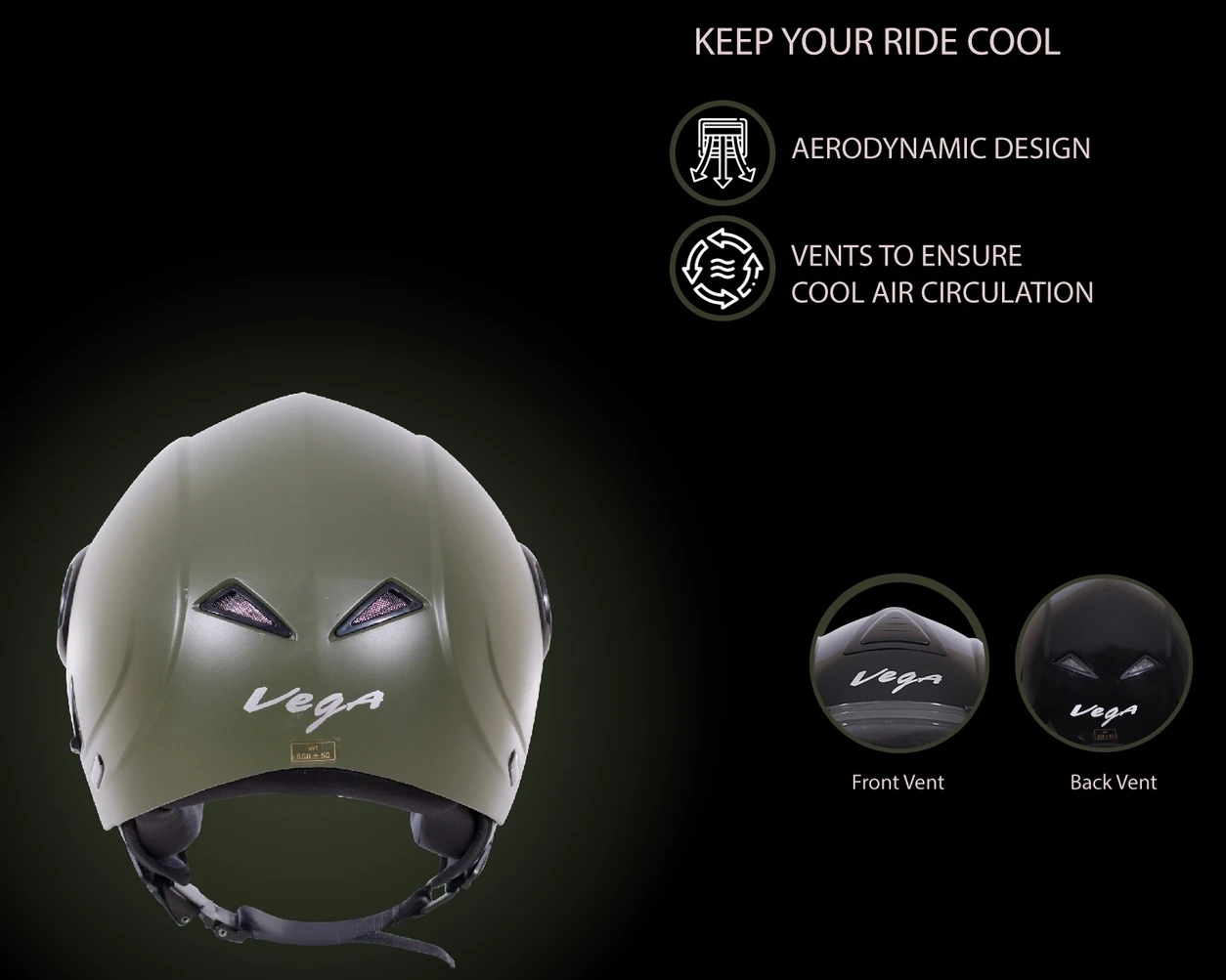 VEGA VERVE DULL ARMY GREEN C/V (M)