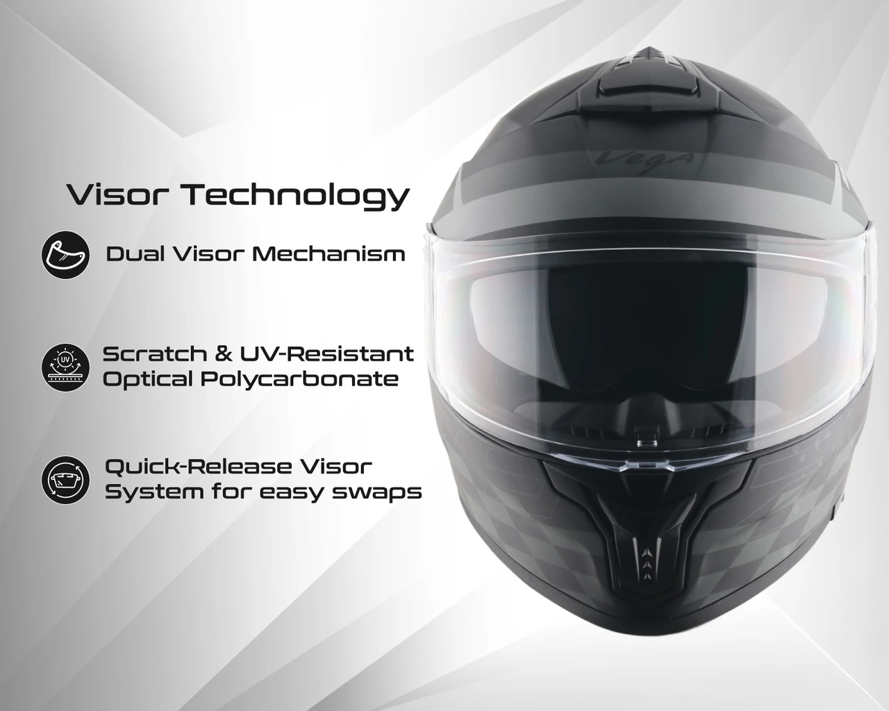 VEGA ZAP ALLIANCE BLACK/GREY D/V (L)