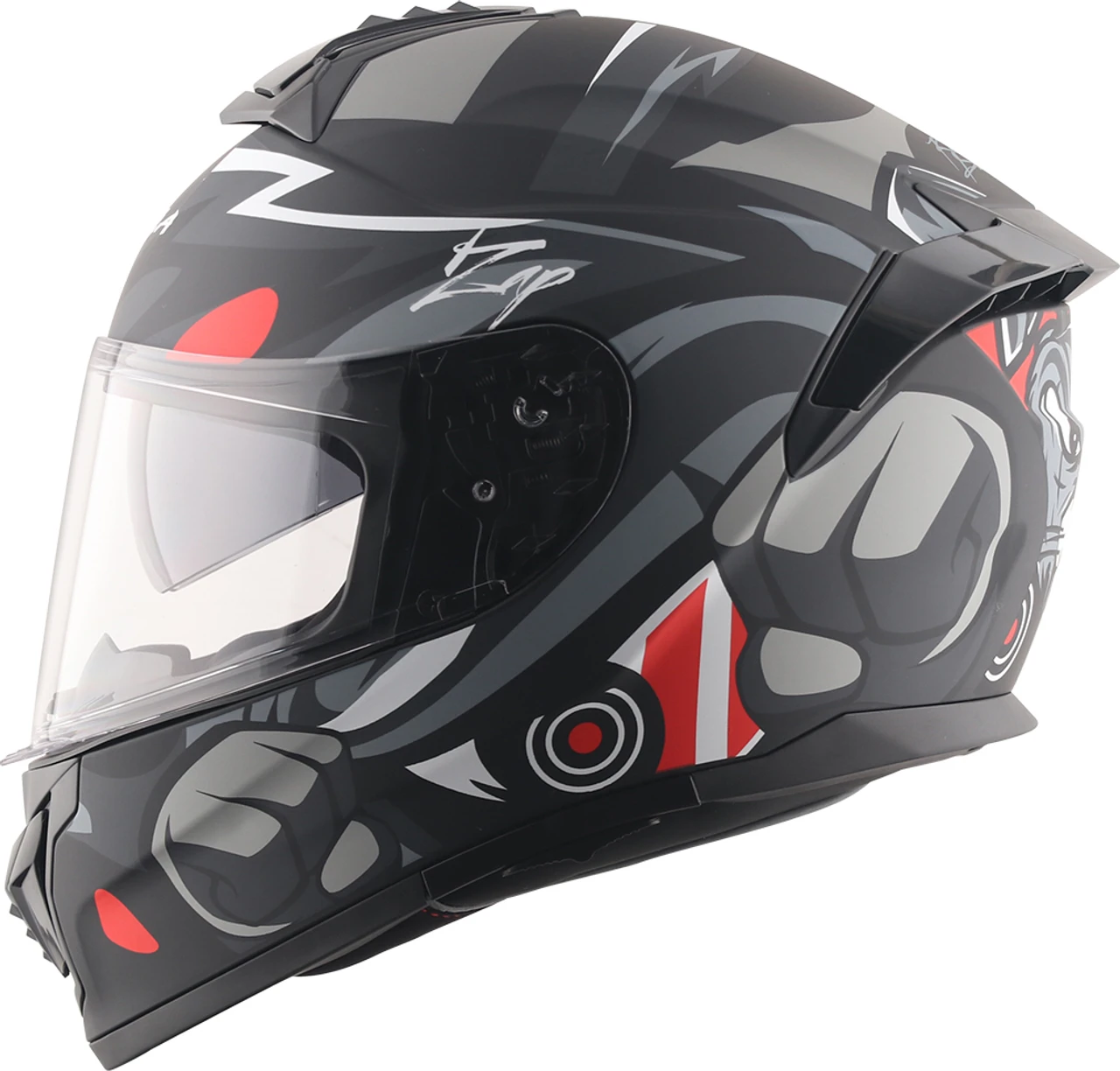VEGA ZAP DUDE DULL BLACK/RED D/V (L)