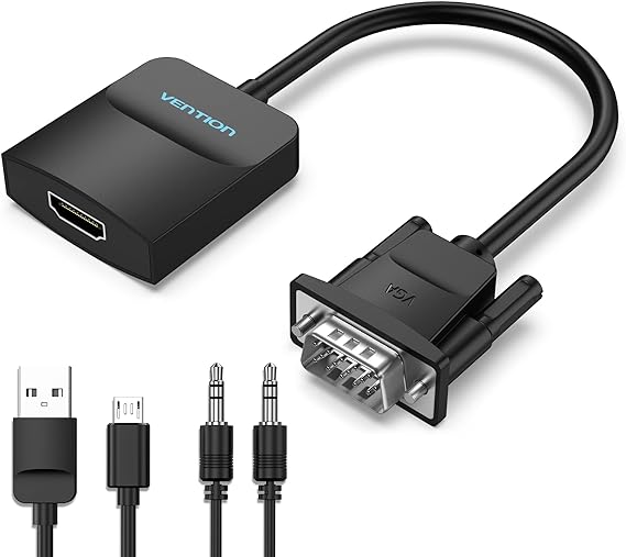 VENTION VGA TO HDMI CONVERTER WITH FEMALE MICRO USB AND AUDIO PORT